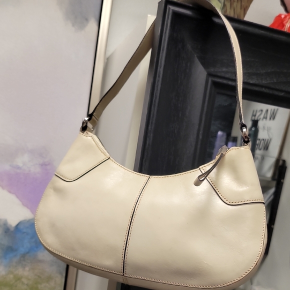Monsac Handbags - Monsac Cream Shoulder Bag With Dustbag